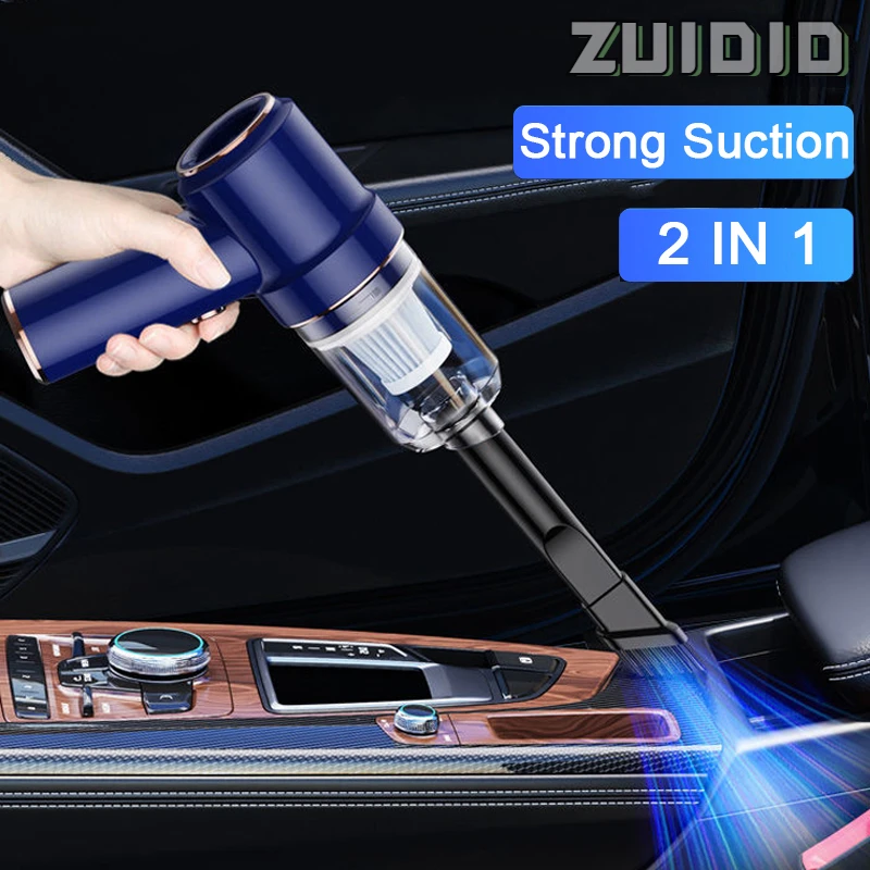 

High Suction Portable Car Vacuum Cleaner Wireless Charging Air Duster Handheld Vacuum Cleaners For Home Office Car Accsesories