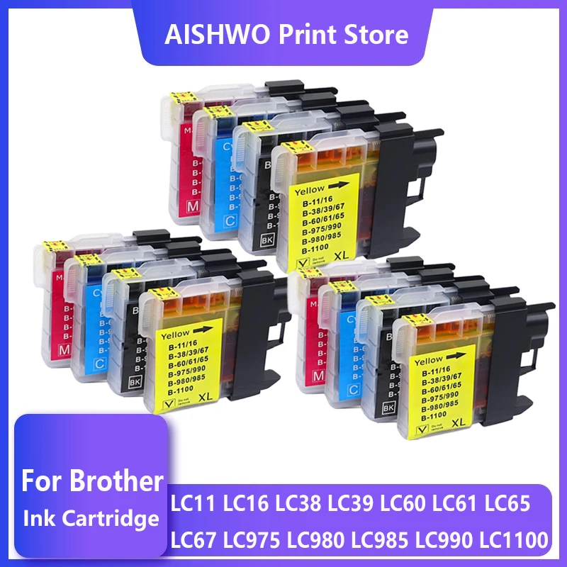 

LC61 LC38 LC985 LC39 LC67 LC1100 LC980 Compatible ink Cartridge for Brother DCP-J140W MFC-J265W J410 J415W J220 printer