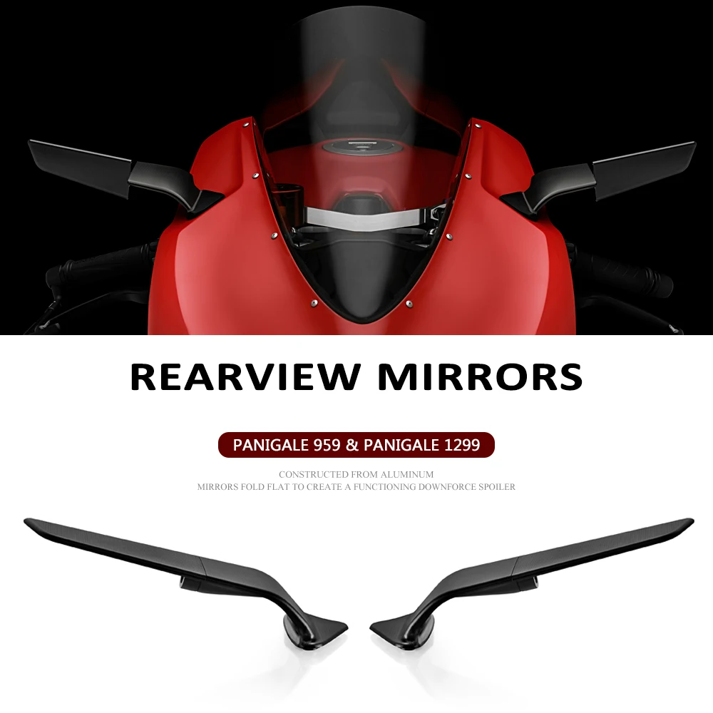 

New Motorcycle Mirror Wind Wing Adjustable Rotating Rearview Mirror For Ducati Panigale 959 Corse 16-19 PANIGALE 1299 S 15-18