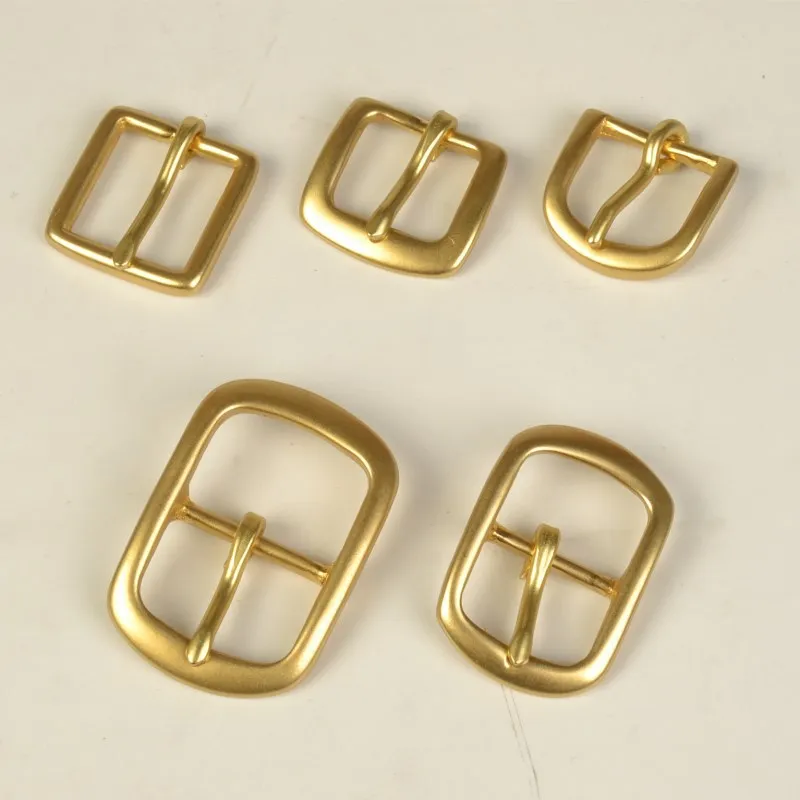 솔리드 브래스 벨트 버클 20mm-26mm 매끄러운 금색 메탈 핀 버클 여성 벨트 DIY 액세서리
