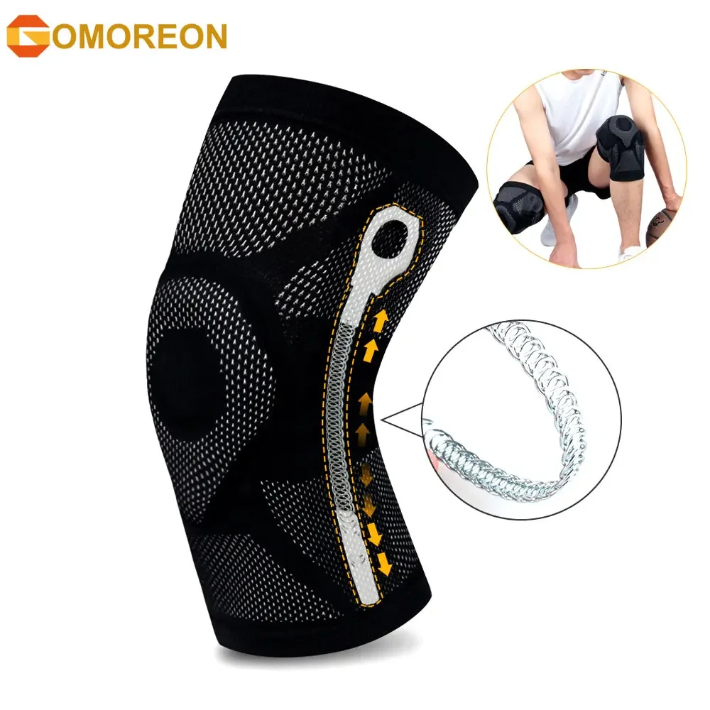 Knee Brace 1/2Pcs Support for Men Women with Patella Gel Pad & Side Stabilizers