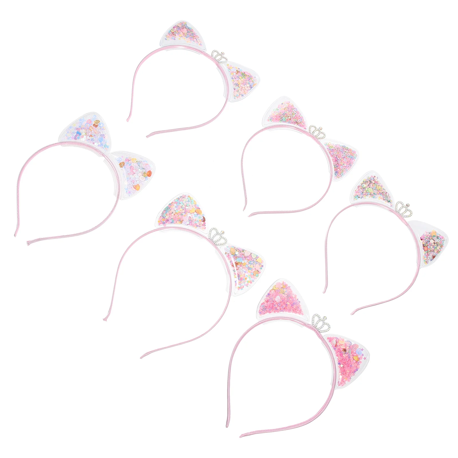 

6 Pcs Cat Ears Headband Photo Prop Headdress Hair Bands Cosplay Modeling Kids Accessory