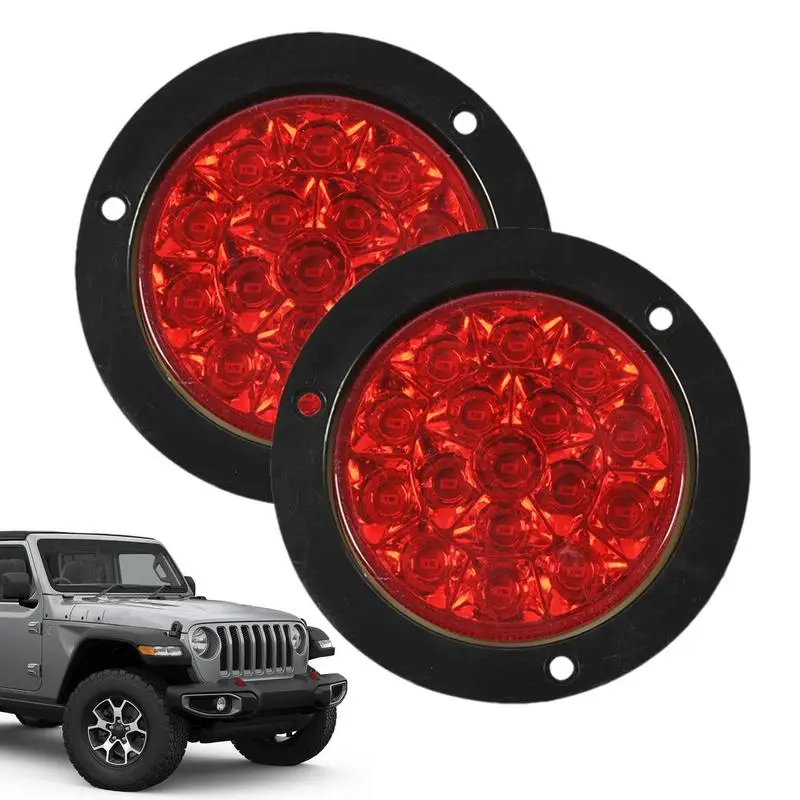 Автомобильные круглые задние фонари, 12 В, 24 В, сигнал поворота, фонарь, отражатели для грузовиков, боковой маркер, фонарь, аксессуары для одной лампы