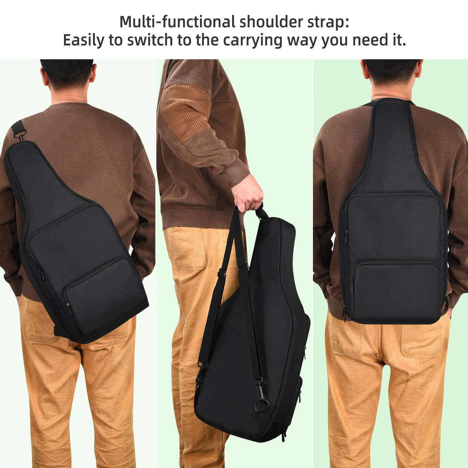 Travel Storage Bag Adjustable Shoulder Strap Carrying Bag Anti-Scratch Guitar Case for PDP Riffmaster Wireless Guitar Controller