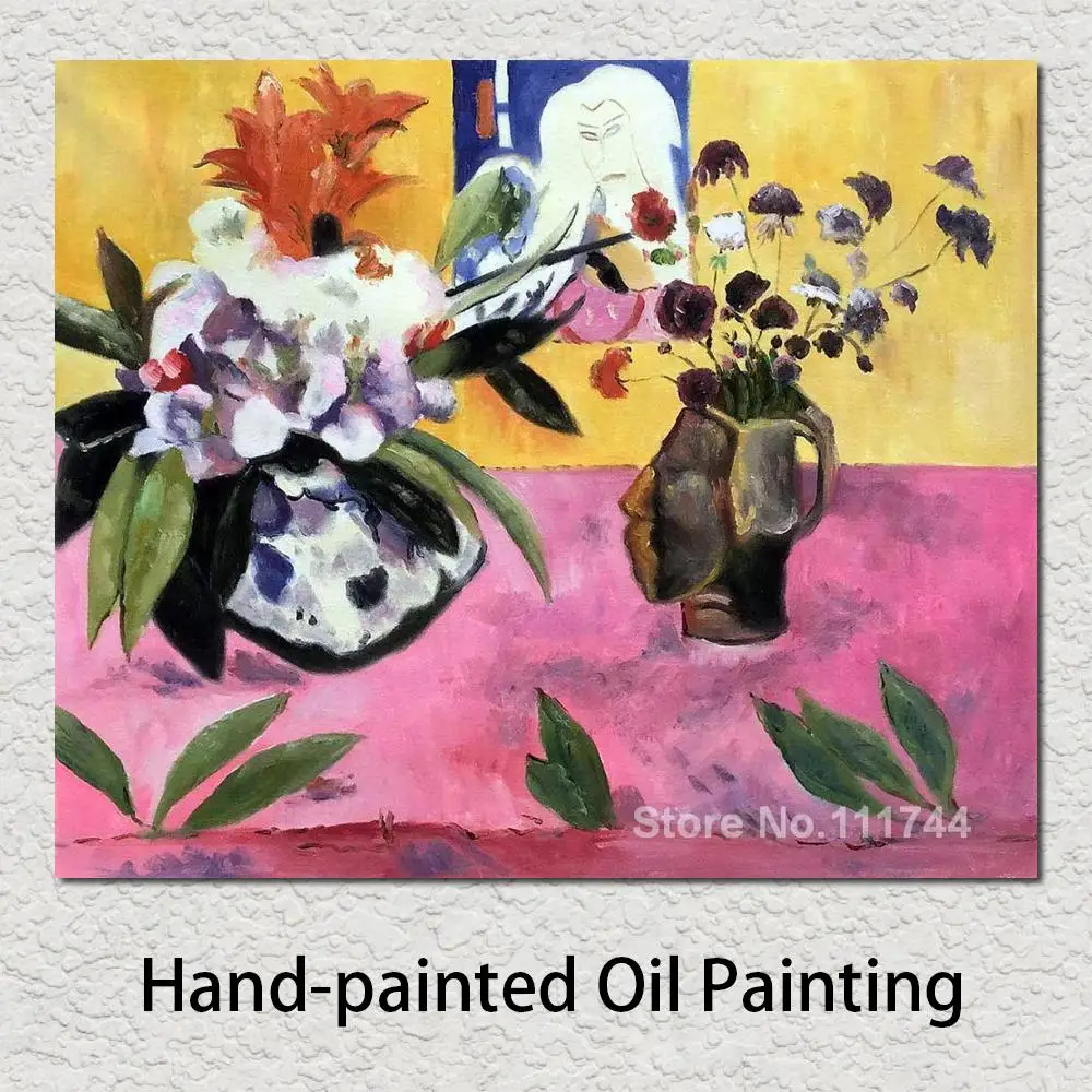 

French Impressionists Art Still Life with Japanese Woodcut by Paul Gauguin Painting High Quality Hand Painted