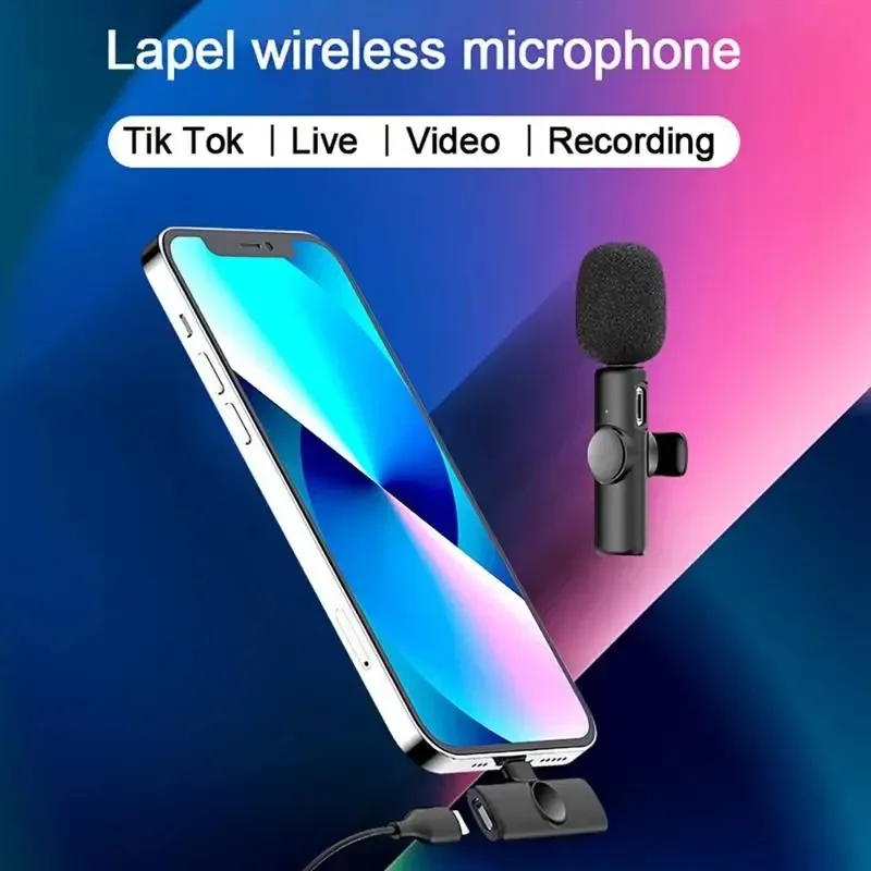 Micrófono inalámbrico para iPhone y Android, Kit de micrófono Lavalier con enchufe tipo C para ordenador, Clip de solapa, grabación de Audio y vídeo, K11 - Imagen 4