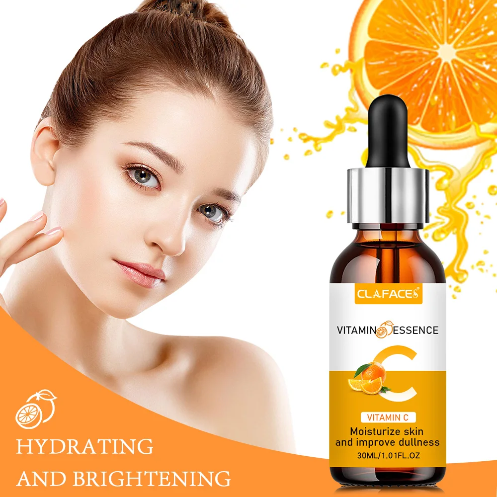 Vitamin C Facial Essence Contains Hyaluronic Acid Dark Spot Remover Moisturizing Repair Anti-aging Essence Facial Skin Care 30ml 2