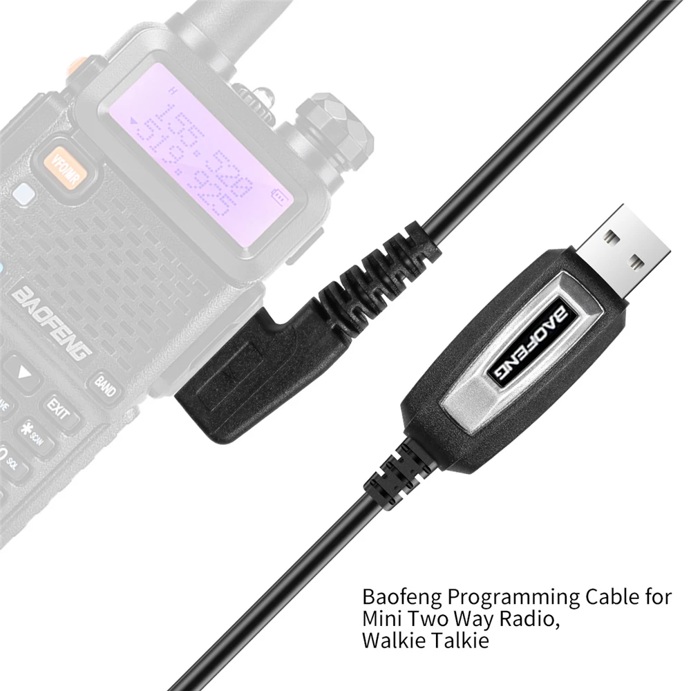 USB Programming Cable With CD for Baofeng UV-5R 82 888S UV-S9PLUS UV-13 16 17 21 Pro Quansheng UV-K5 5R Plus Walkie Talkie Radio