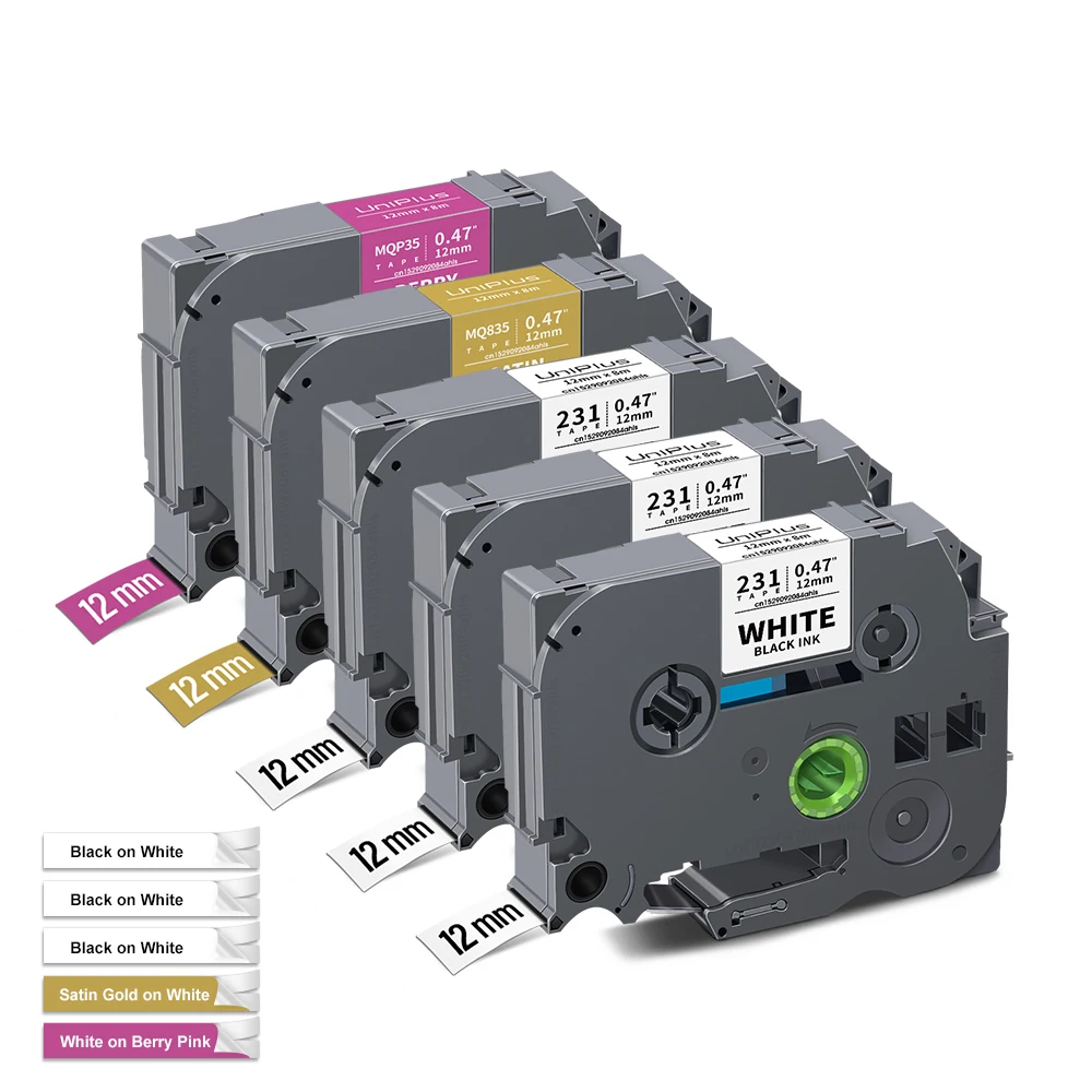 10-Pack 12mm Label Tape