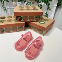 Retro Children Jelly Shoes Kids Fashion Little Bow Girl Single Flat Shoes Girl Classical Summer Sandals HMI102 1