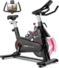 Exercise Bike, Stationary Bike for Home/Indoor Cycling Bike, Indoor Bike with Silent Belt Drive, Heavy Flywheel and Digital Disp 1
