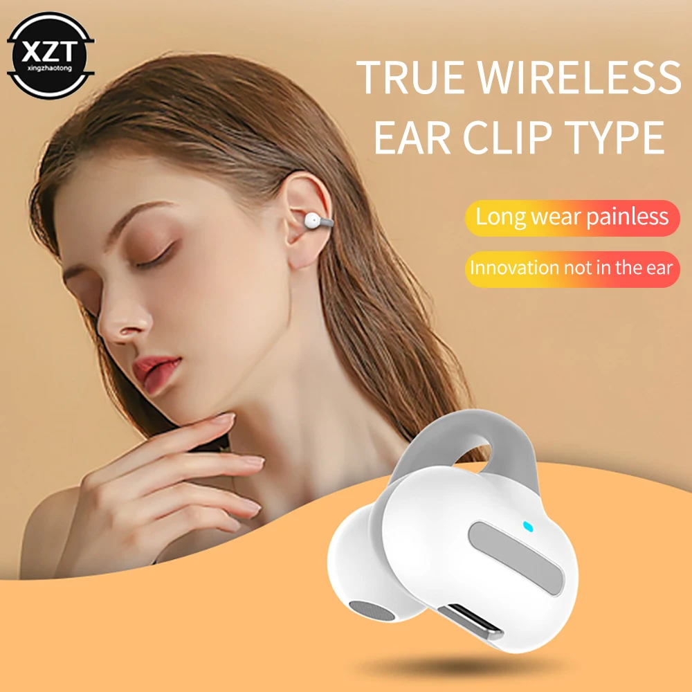 Bone Conduction Bluetooth 5.3 Earphones Wireless Headphones with Mic Button Control Noise Reduction Earhooks Waterproof Headset