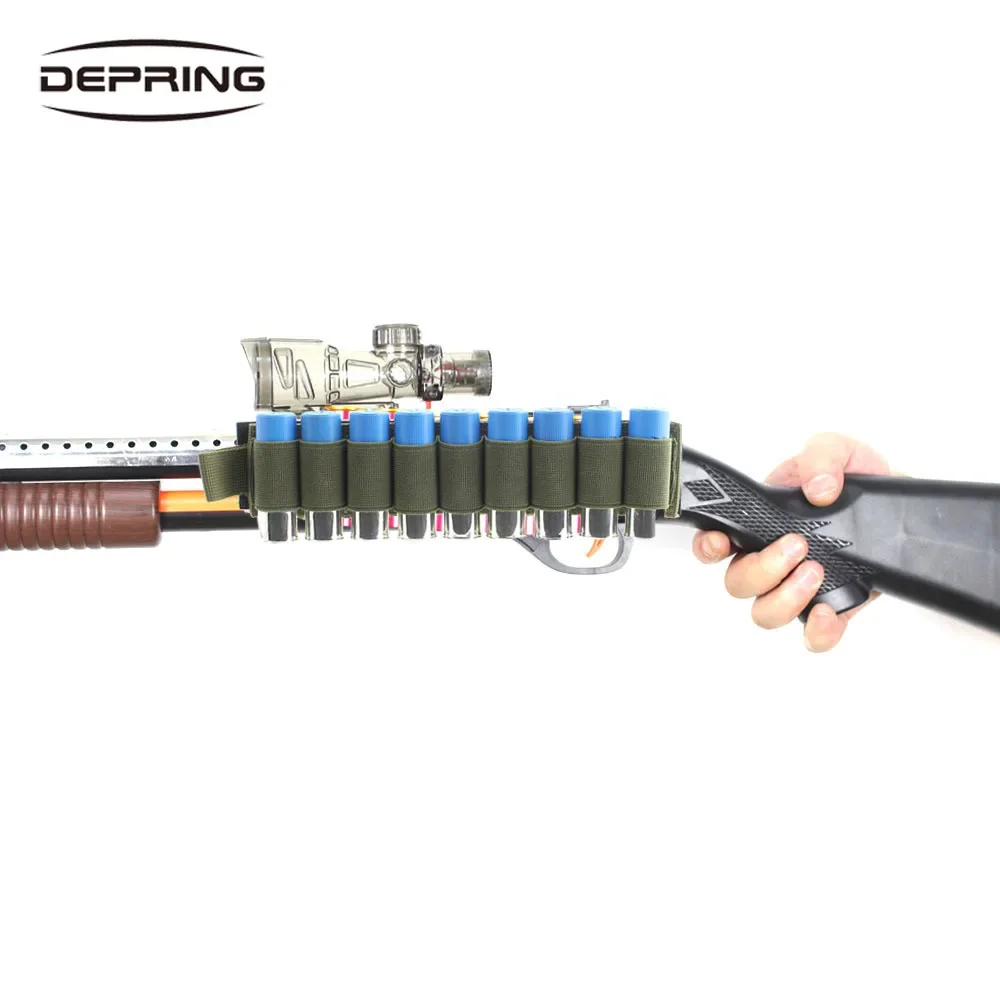 

Tactical Hook Loop 9 Rounds Shotgun Shell Holder Shotshell Insert Card Strip with Adhesive Back for 12 Gauge