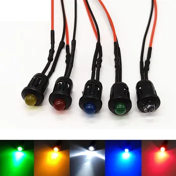 DIY 홈 데코레이션용 LED 전구, 미리 배선된 LED, 자동차 개조, 3, 5, 9, 12, 24, 36, 48, 110, 220V, 5mm, 10 개