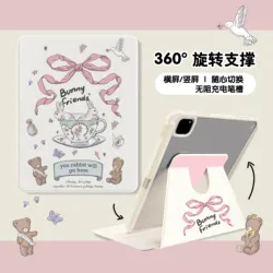 Adorable 360° Rotating Cartoon Case with Pencil Holder for Pro12.9 2021 2022 (HDJTZ)