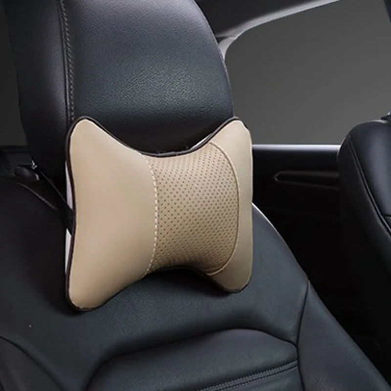 Cuscino per il collo del poggiatesta dell'auto per la sedia del sedile cuscino in Memory Foam per Auto fodera in tessuto supporto da viaggio per poggiatesta morbido per alleviare il dolore alla testa