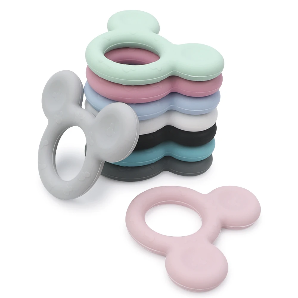 TYRY.HU 1Pc Baby Silicone Teether BPA Free Cartoon Frog Deer Teething Necklace Pendant Nursing Teeth Gift Baby Silicone Teether 3