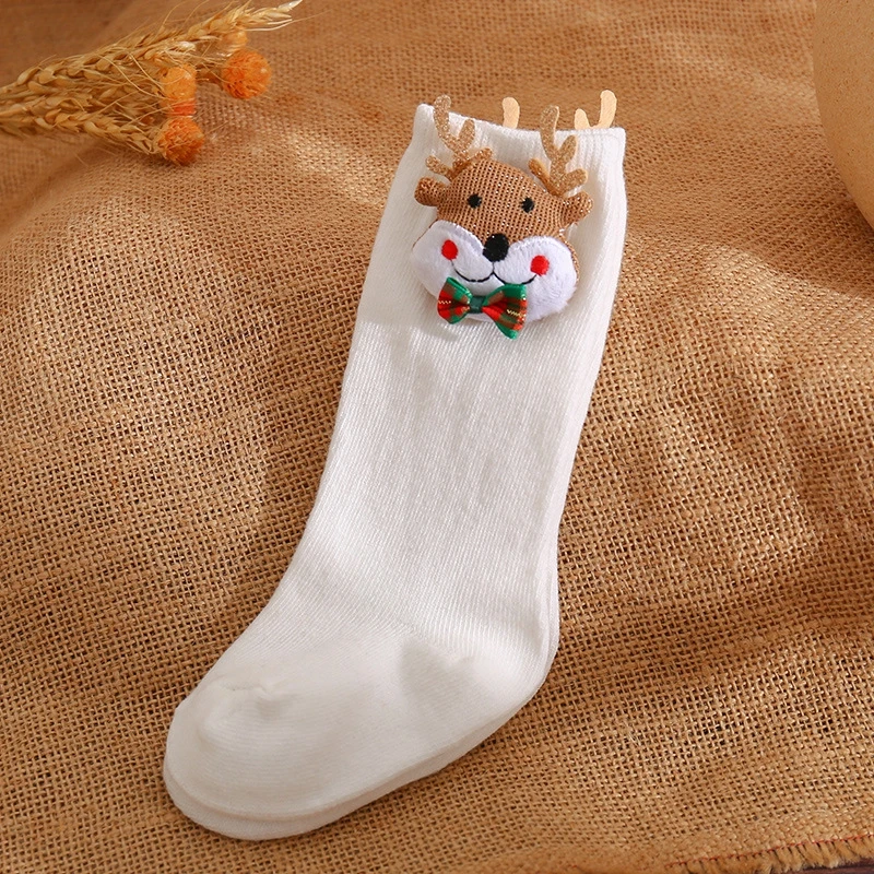 Adorable Toddler Christmas Socks Cozy Warm Winter Socks with Festive Reindeer Design Perfect Holiday Gift for Kids