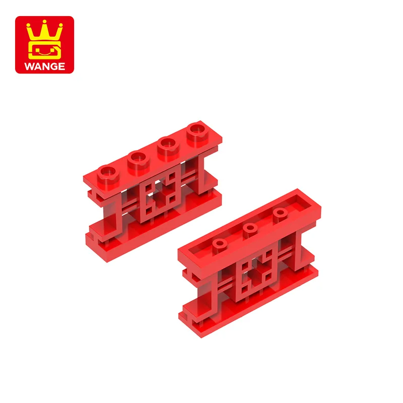 완게 32932 100g/50PCS 중국산 레일링 빌딩 블록 MOC 하우스 브릭 호환 어린이 장난감 선물 상자