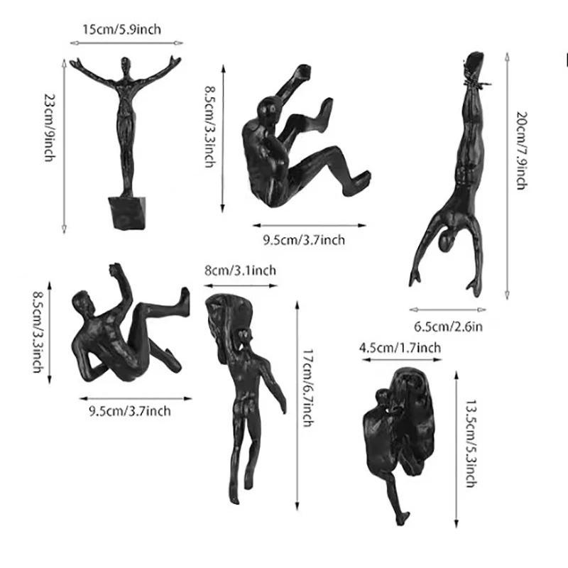 Athlete Rock Climbing Man Resin Background Wall Hanging Decoration Sculpture Statue Figures Present Decor Retro New 2023 - Image 6