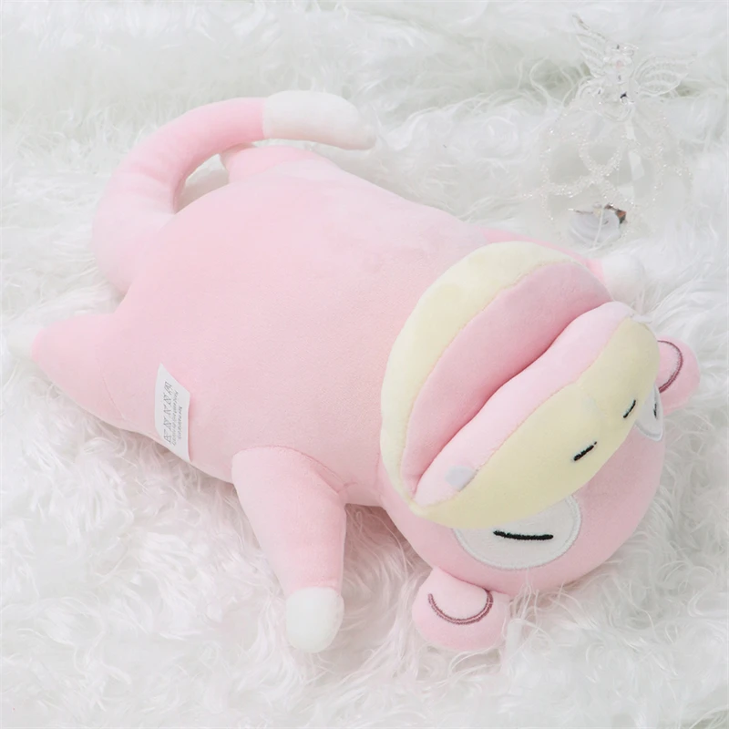 카와이  수면 Cubone Slowpoke Chikorita Psyduck Lucario Piplup 플러시 베개 장난감 Lapras Furret Dragonair Mew Peluche Doll