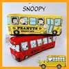 Cartoon Snoopy Bus Pencil Bag Canvas Large Capacity Car Zipper Pen Pencilcase for Student Stationery School Supplies kids gift 1