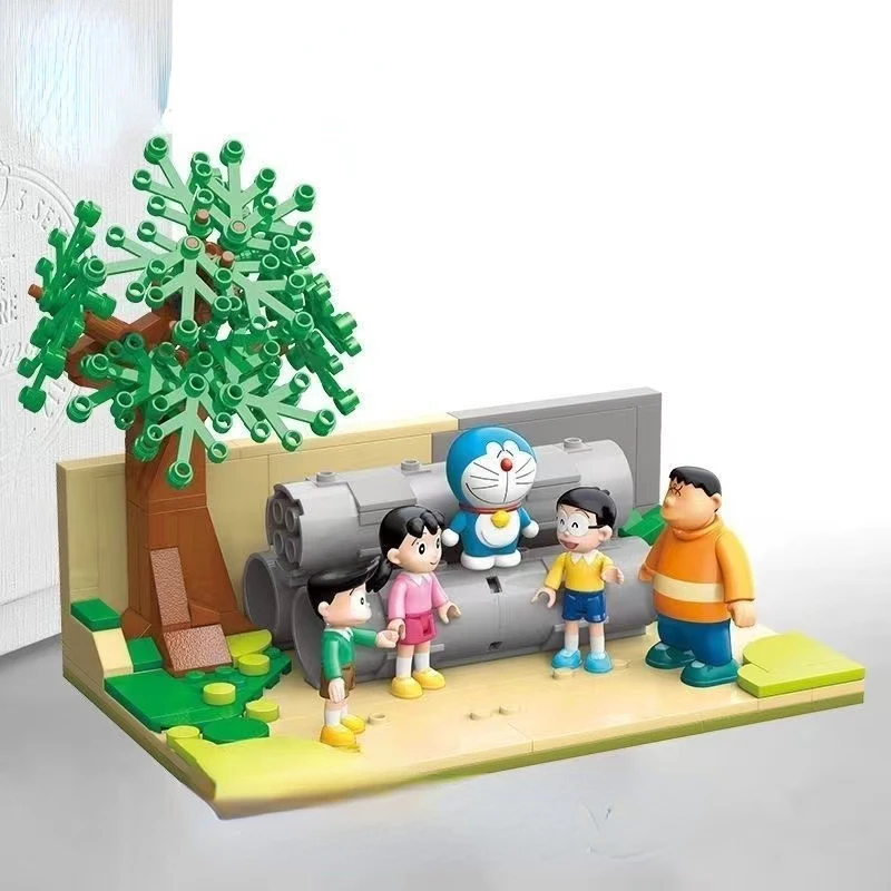 Big Size Keepley Builing Blocks Set Authentic Cement Pipe Square Head Block Assembly Holiday Gift Beetle Bus