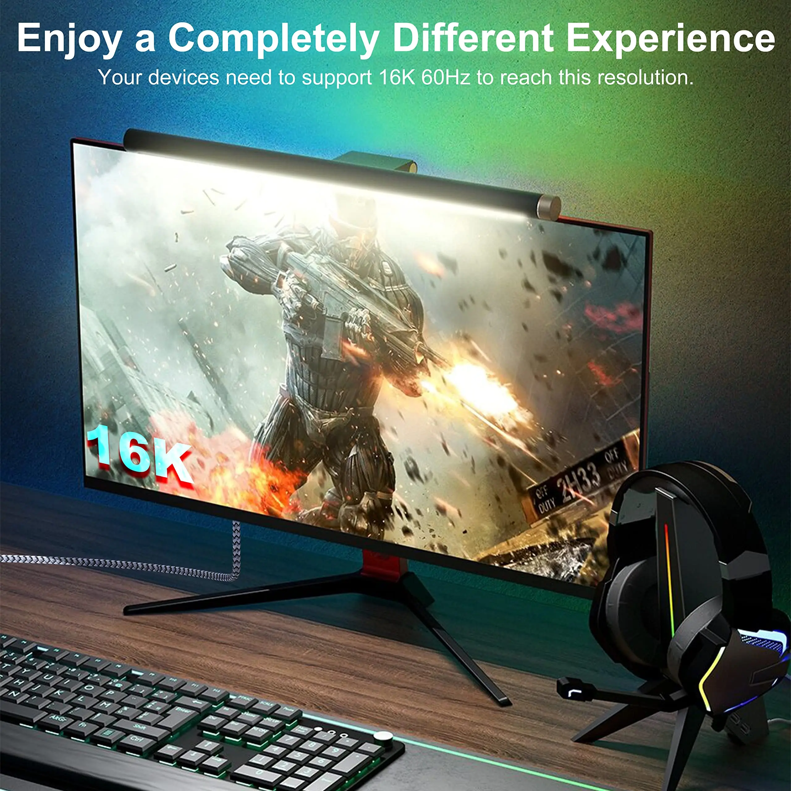 UVOOI ÷ Ʈ 2.0 ̺,   PC Ʈ TV DP 2.0 ÷ ̺ , 16K, 10K HDR, 16K @ 60Hz, 80Gbps