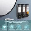 Shampoo Dispenser for Shower Wall Mounted Shower Soap Dispenser Refillable Liquid Soap Dispenser Bottle Home Bathroom Containers 2
