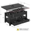 Coffee Table Farmhouse Lift Top Table with Drawers Rectangular Table 3