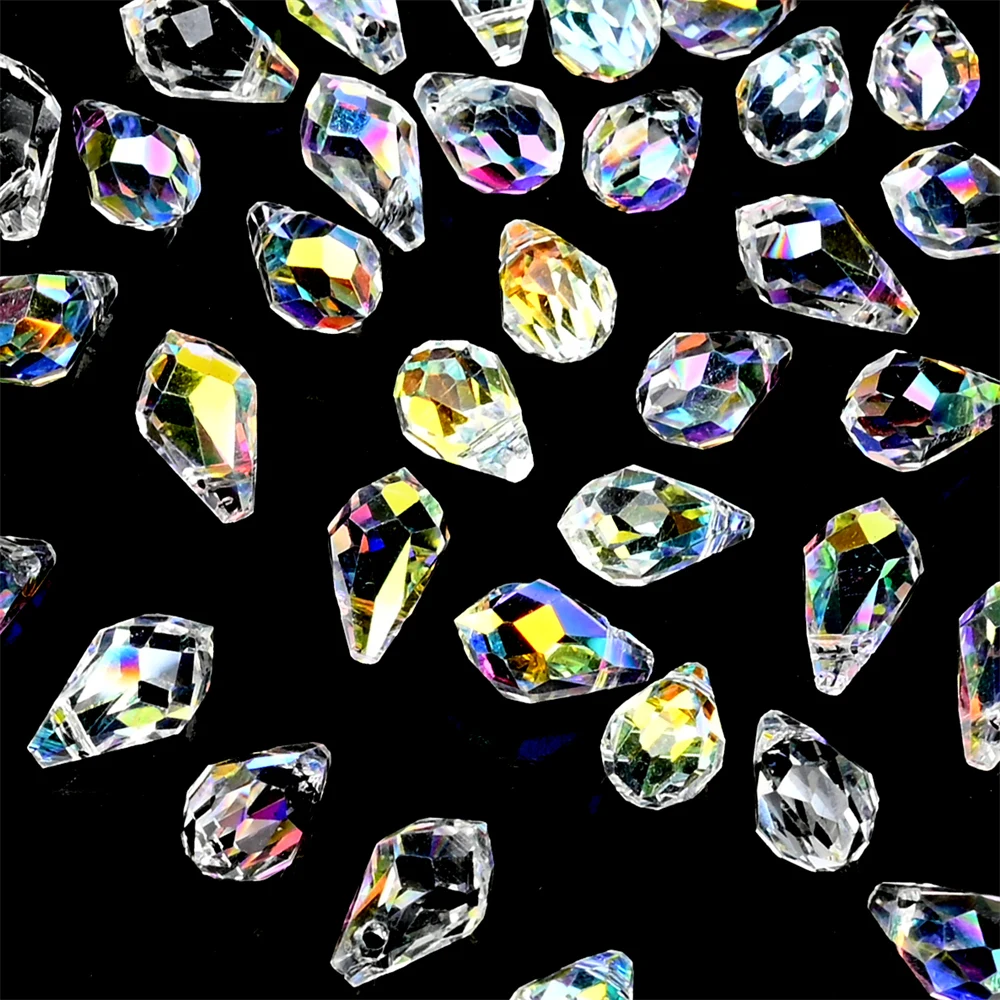 AAA Aurora Kristall Tropfen Form Glas Perle 5*8MM Lose Spacer Perlen Für Ohrringe Armbänder Schmuck Machen DIY
