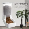 Dog Feeder Cat Water Dispenser Automatic Cat Feeder and Cat Water Dispenser Gravity Cat Feeder Food Storage Dispenser Container 5