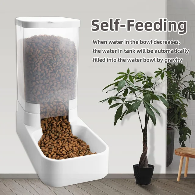 Dog Feeder Cat Water Dispenser Automatic Cat Feeder and Cat Water Dispenser Gravity Cat Feeder Food Storage Dispenser Container 5