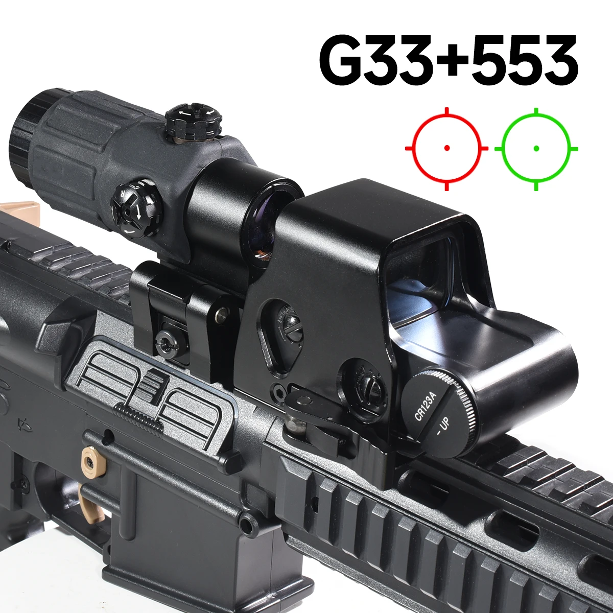 558 Hologram Sight 3X Magnifier Combo Quick Detachable for Hunting 551 552 553 556 Red Dot Sight