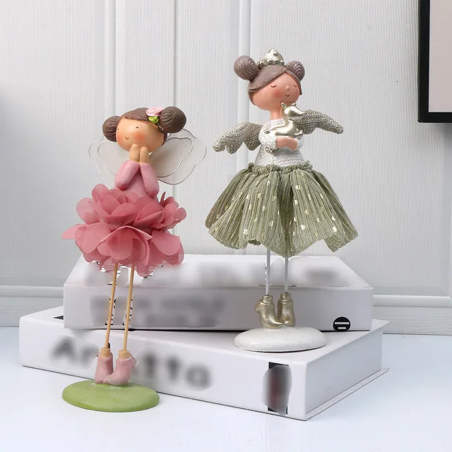 1pc Muppet fleur fée petite fille elfe ange ornement poupée, Anime dessin animé tissu décorations, pour la maison salon bureau café 2