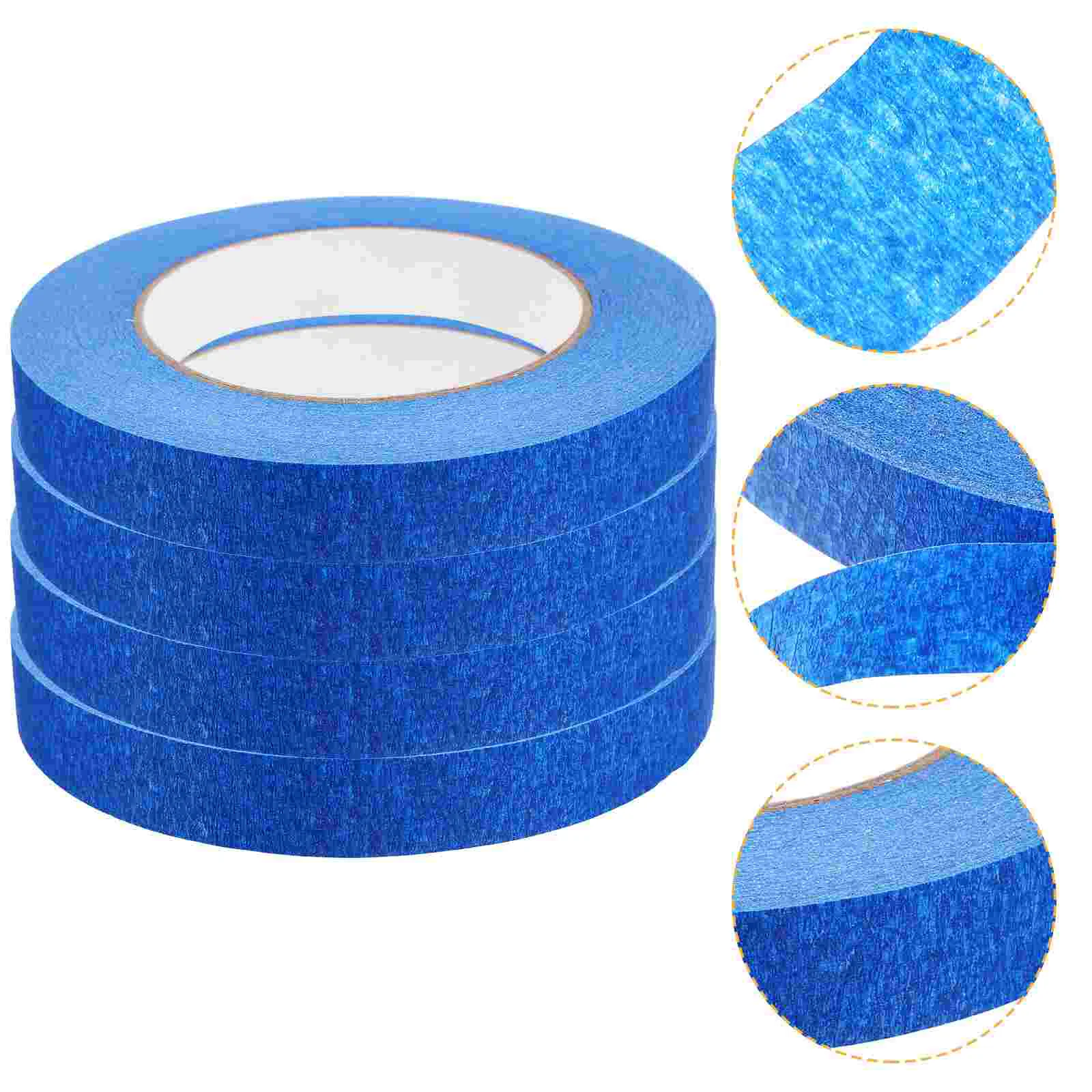

4 Rolls Masking Tape Labeling Tape Blue Painter Tape 50-meter Diy Craft Tape Decal