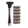 Shaver Men Razor Three Layer Stainless Blade Shaver Reusable Hair Removal Shaver Old Style With Lubricating Strip Manual Razor 6
