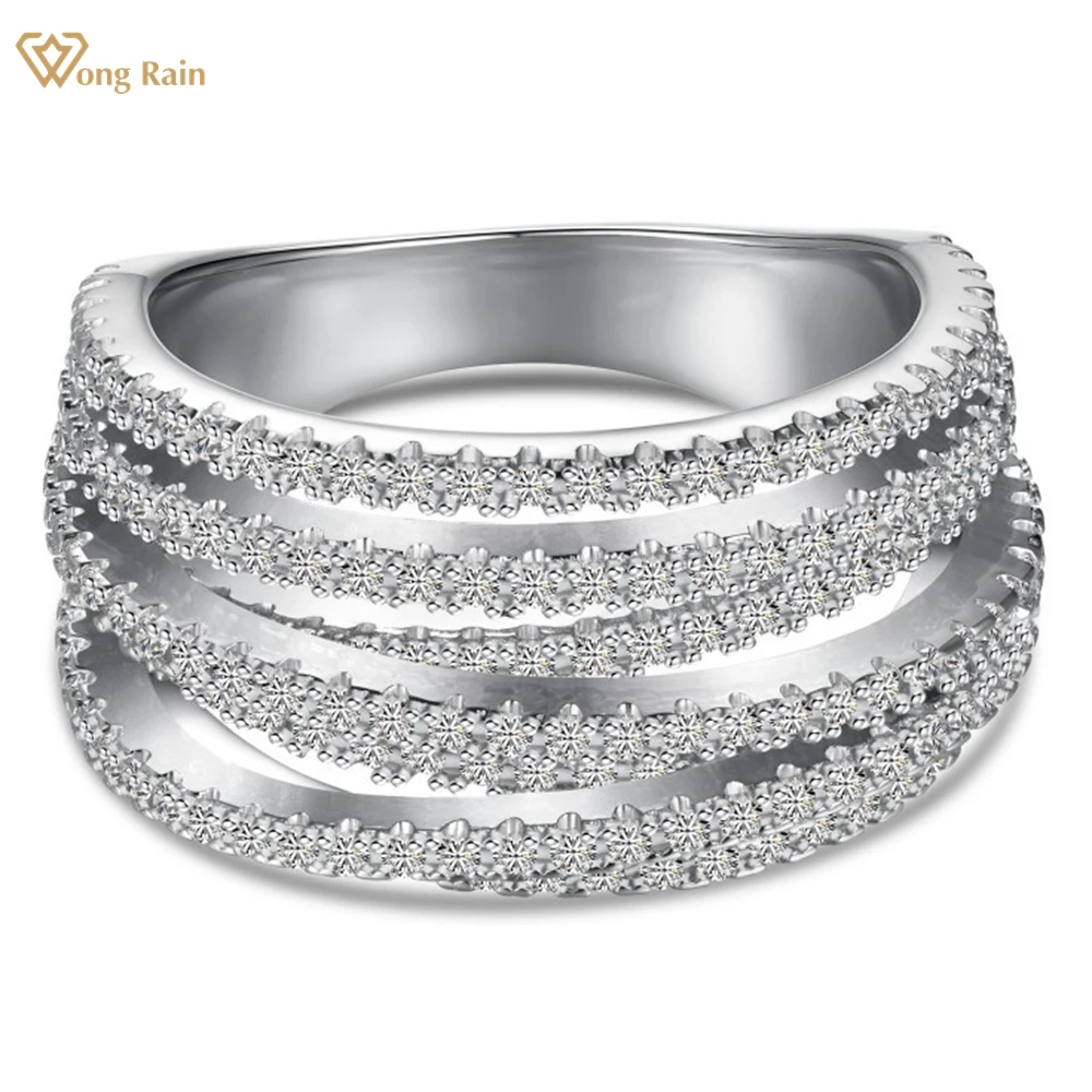 

Wong Rain Luxury 100% 925 Sterling Silver Lab Sapphire Gemstone Fashion Wedding Fine Jewelry Ring for Women Party Gift Wholesale