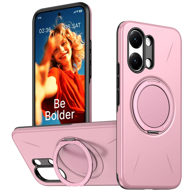 Armor Military Grade Drop-Proof Hard Cover with Metal Ring Stand