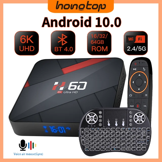 HONGTOP H20 Smart TV Box Android 10.0 2GB 16GB 4K HD H.265 Media Player TV  Box Android 3D Play Store Very Fast 1080P Set Top Box