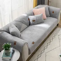 Wool Velvet Sofa Cushion Thickened Warmth Non-Slip Sofa Cover Four Seasons Universal Living Room Sofa All-Inclusive Towel 2