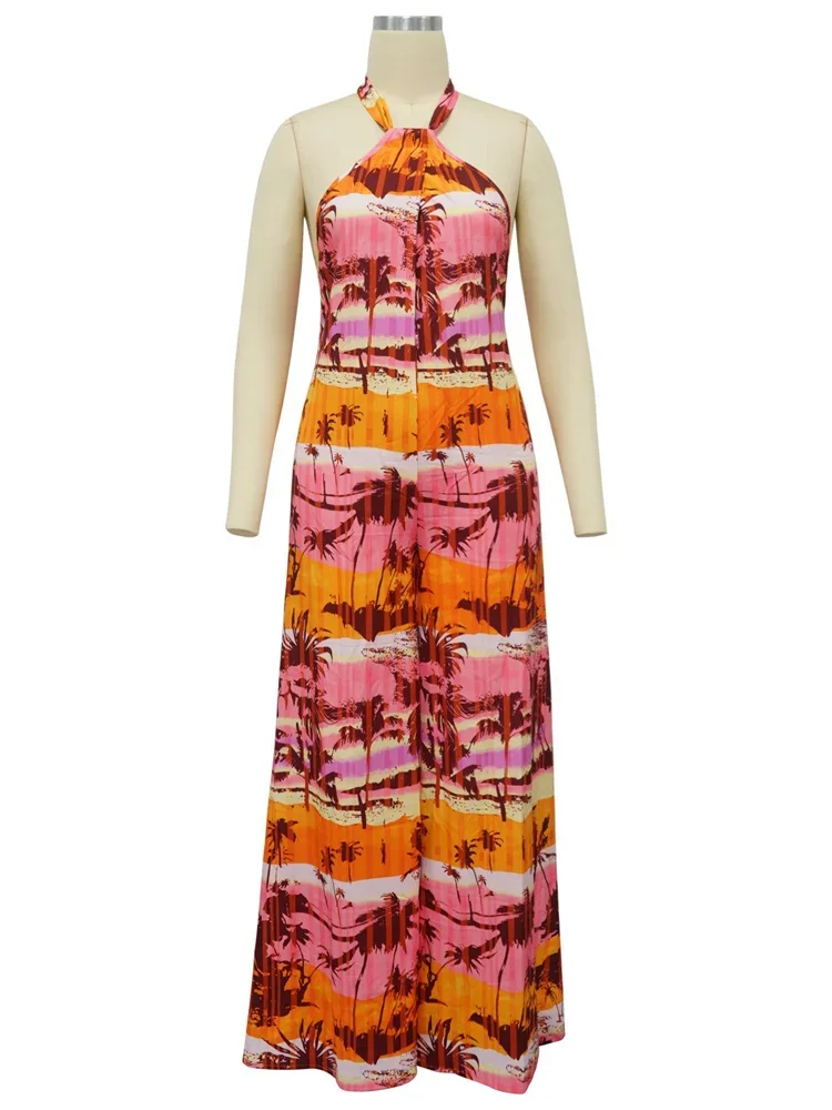 Wmstar Women's Jumpsuits Summer New Halter Backless Loose Casual Jumpsuit for Women Wide Leg Romper Wholesale Dropshipping