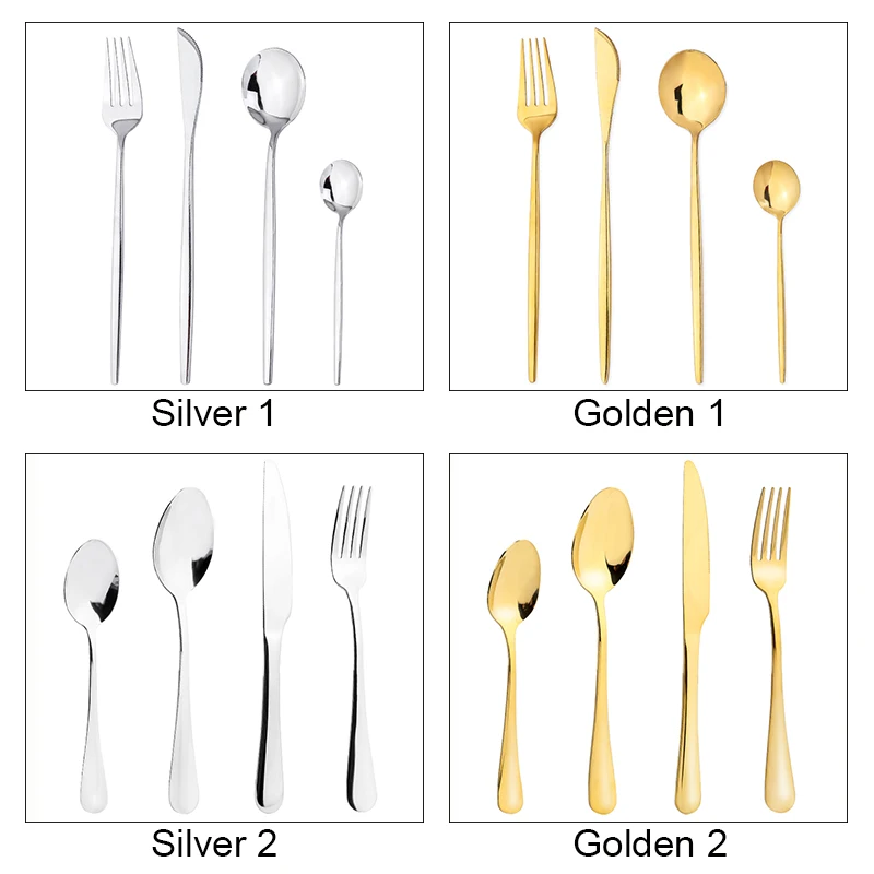Stainless Steel Cutlery Set Spoons Forks 24 Pcs