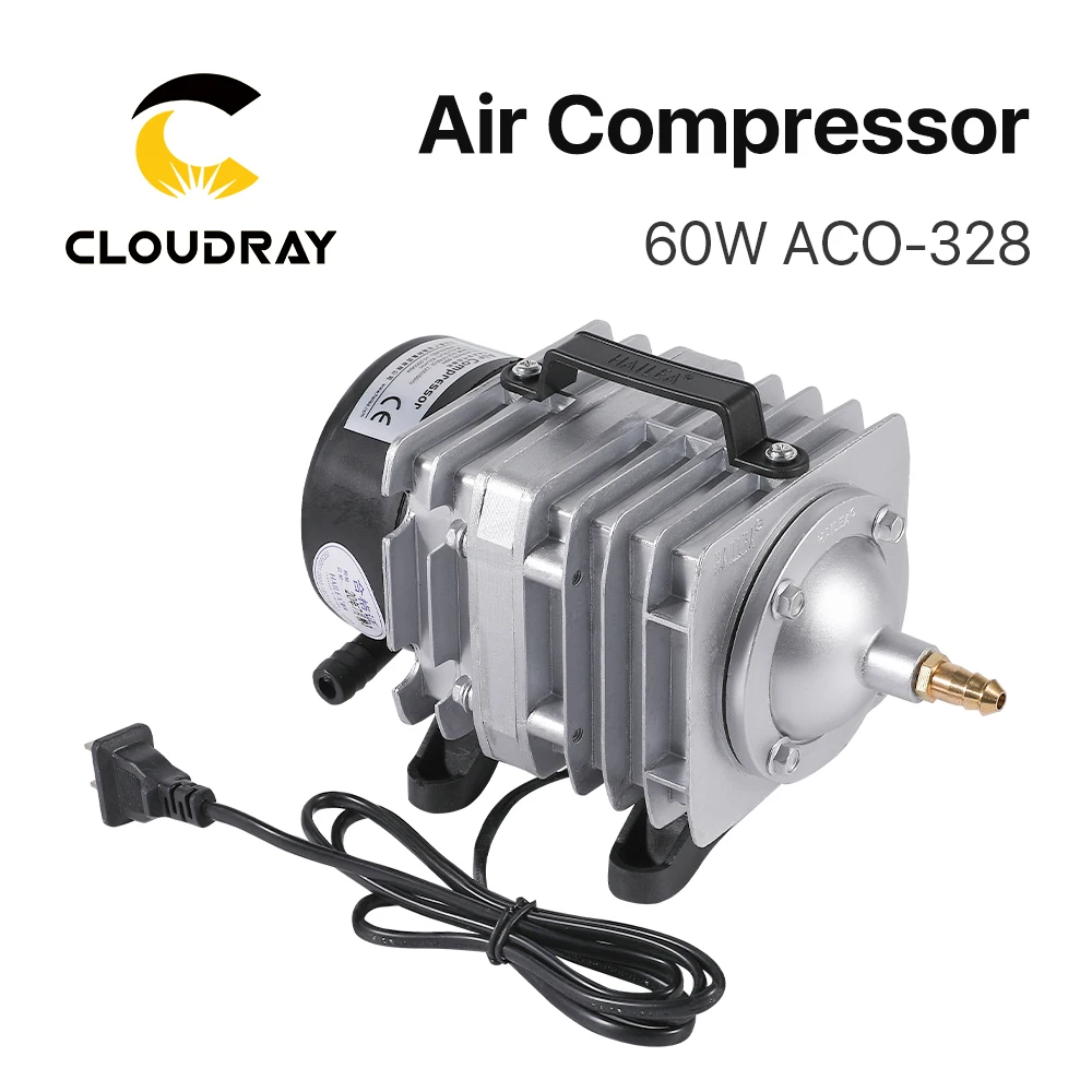 Pompa Di Aria Magnetica Elettrica Del Compressore D'Aria Di Cloudray 60W Per La Tagliatrice Dell'Incisione Laser Di Co2 Aco-328