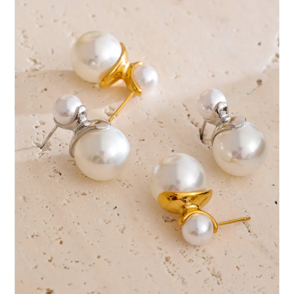 Yhpup Simulated Pearls Earrings Daily Fashion Jewelry