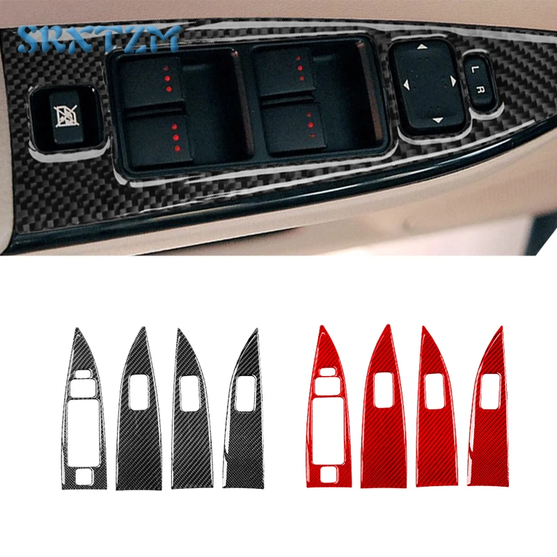 

Carbon Fiber Car Door Armrest Window Lifting Panel Sticker For Lhd Mazda 6 2006 2007 2008 Accessories
