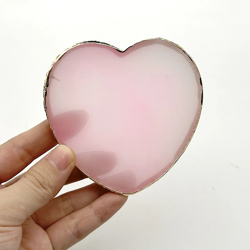 Round Resin Agate Stone Nail Art Palette for Manicure and Painting Display