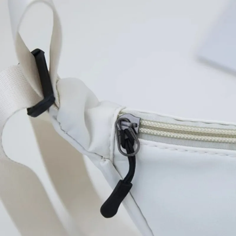 Dumpling Shape Crossbody Bag Women Simple Solid Color Handbag Girls Outdoors Travel Lightweight Portable Nylon Shoulder Bags