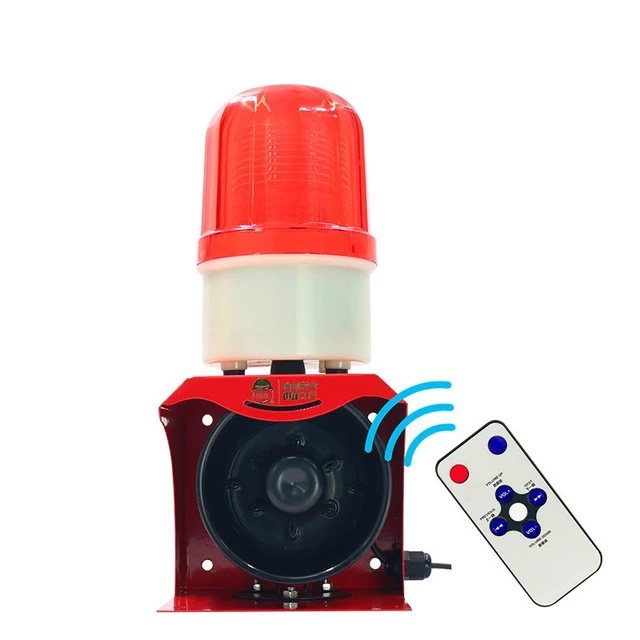 12v 24v 220v Industrial Horn Siren Emergency Sound And Light Alarm Red Led  Flashing Strobe Warning Light With Remote Control - Alarm Lamp - AliExpress