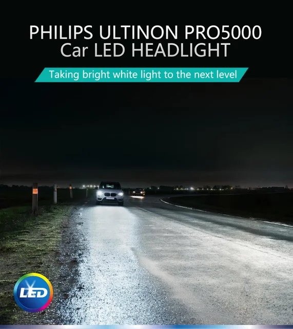 LED Bulb kit - H4 - PHILIPS Ultinon Pro9100 5800K +350%